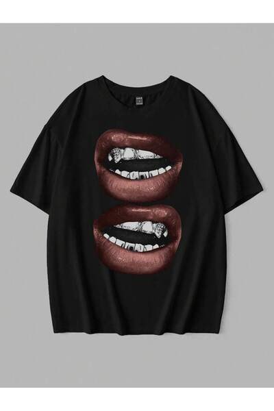 Bengi Clothing Μπλουζάκι με κοντό μανίκι από οργανικό βαμβάκι, μαύρο oversize