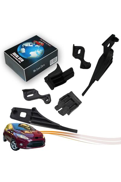 İDEAL OTOMOTİV Ford Fiesta 2010-2013 (Makyajsız) İçin Sağ & Sol Far Ayak Tami...