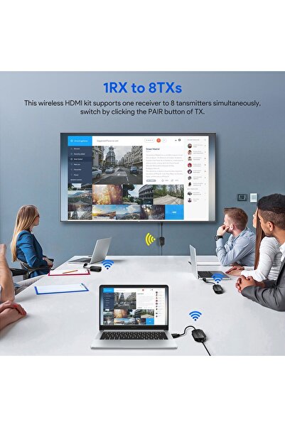 LivX Edup HDMI Kablosuz Bağlantı Kiti Eş Zamanlı Görüntü Aktarımı Transmitter EH-WD9905