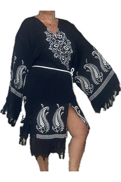 Deriks Tekstil kadın pareo kaftan plaj elbisesi