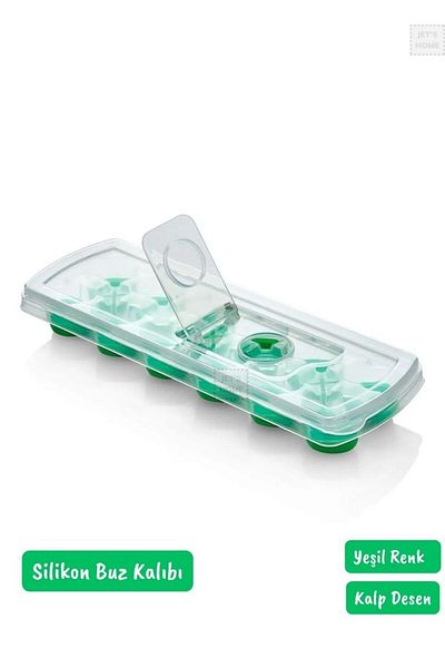 Jet's Home 12 Compartment Silicone Freezer - Heart Pattern, BPA Free
