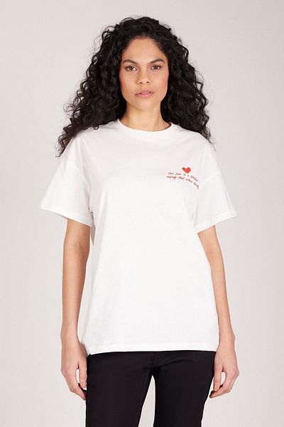 AC&Co / Altınyıldız Classics Oversize Women's T-Shirt - 100% Cotton, Printed, Crew Neck