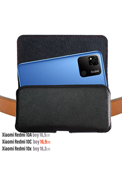 EXENAR Xiaomi Redmi 10A/10C/10X - Husă cu centură din piele artificială