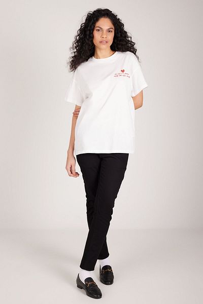 AC&Co / Altınyıldız Classics Oversize Women's T-Shirt - 100% Cotton, Printed, Crew Neck