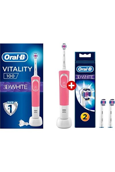 Oral-B Vıtalıty 100 3d White Şarjlı Diş Fırçası 2 'li Yedek Başlık