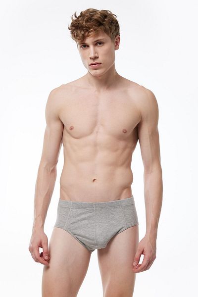 Malabadi Men's Gray Modal Slip Panties 5 Pieces - 5m053