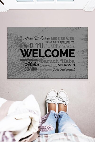 Buket Home حصيرة باب مزخرفة متعددة الأغراض للديكور الداخلي والخارجي 45 × 70