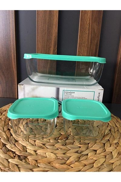 Paşabahçe Snowbox 3-Piece Storage Container Green ( 96881 )