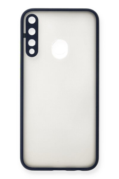 Hatreds Huawei P40 Lite E Uyumlu Arkası Buzlu Renkli Tasarımlı Kılıf - Lacivert