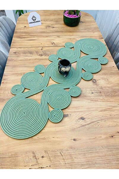 ModaCardin Jüt, Hasır,Sarmal Model, Dekoratif Masa Örtüsü, Runner 40x110 CM, ...