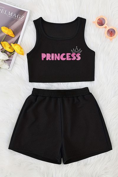 MYADA Design special - Set pantaloni scurți crop din bumbac imprimat