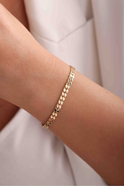 Gianfranco 14 Ayar Altın 2 Sıra Çift Pullu Bileklik