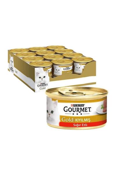 Gourmet Gold Kıyılmış Sığır Etli Kedi Konservesi 85gr *24 Adet
