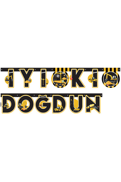 BalonEvi İNŞAAT İYİKİ DOĞDUN SET (2,00m)
