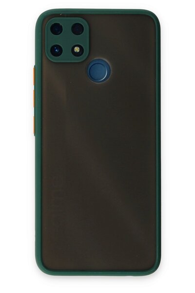 Hatreds Realme C25s Uyumlu Arkası Buzlu Renkli Tasarımlı Kılıf - Yeşil