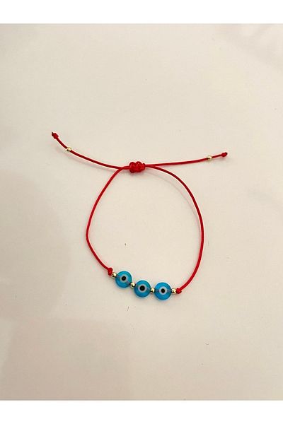 Ben Aleina 3 Evil Eye Bead Bracelet Lucky Bracelet Red Thread