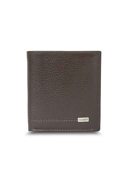 GUARD Men's Mini Leather Wallet - Brown, Multi-Compartment
