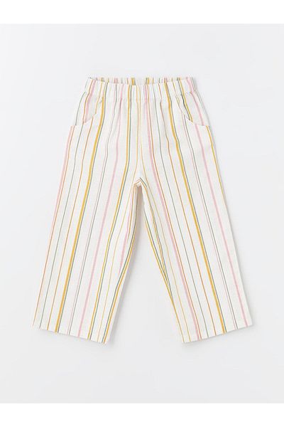 LC Waikiki LCW Baby - Striped Elastic Waist Trousers for Baby Girl