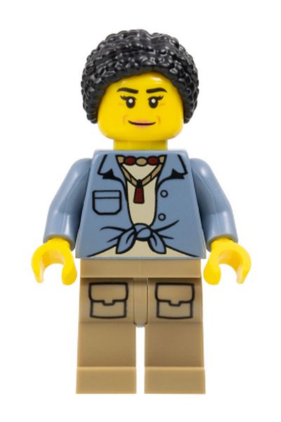 LEGO Accessory Moc - City Town Minifig Minifigure in Wilderness Conservation Explorer Woman