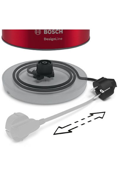Bosch Kettle DesignLine Cordless Ergonomic Handling Electric Kettle 1.7L,  TWK4P434 1 Year Warranty