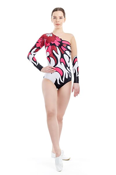 Rhytmine Kadın Baskılı Jimnastik Mayo Cd-30