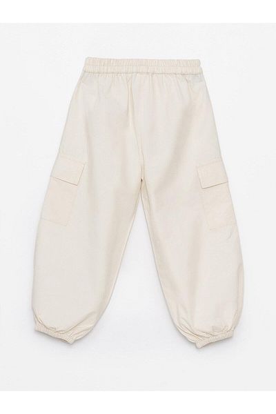 LC Waikiki LCW Baby - بنطال كارجو بخصر مطاطي للفتيات الصغيرات