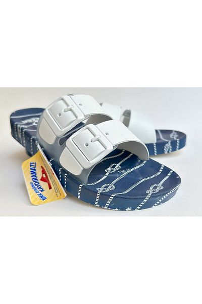 GEZER Men's Home Street Mısafır Wet Floor Slippers - Sliding Anatomical Sole and Double Banded Buckle