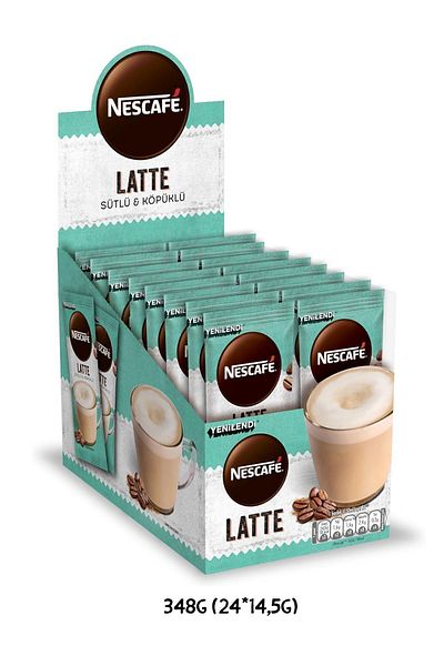 Nescafe Soluble Coffee Mix with Latte Milk and Foam 14.5 g x 24