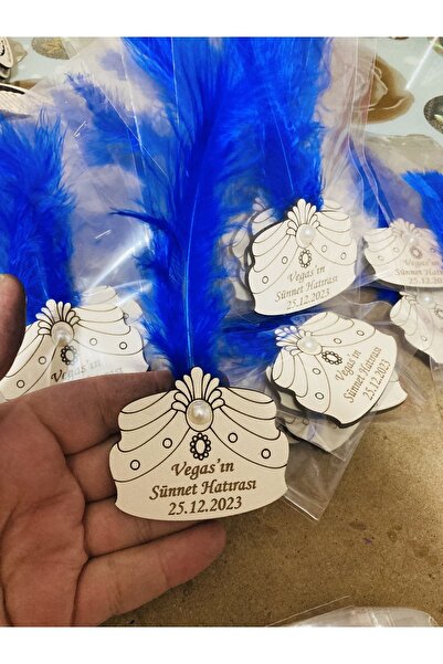 guluslazerkesim 25 ADET AHŞAP SÜNNET ŞAPKASI DESENLİ SÜNNET MAGNETİ