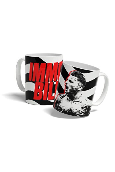 offside كوب مطبوع بتصميم أسود وأبيض من Ciro Immobile