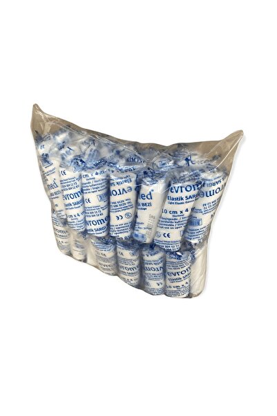 evromed Elastik Sargı Bezi 10 Cm X 2 Metre 50 Adetlik Paket