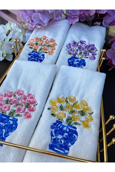 LİNDA MİA منشفة بلو بلانك 4 قطع