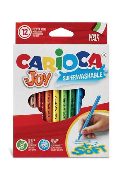 ileritoys Carioca Washable 12 Pieces Felt Tip Crayons