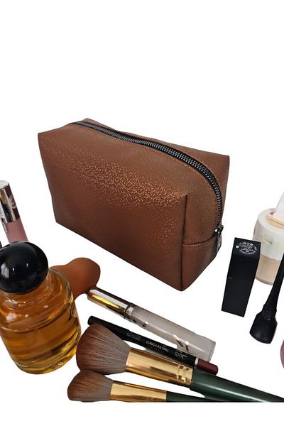 Gloria Large Size Travel Type - Glitter Patterned Makeup Bag Organizer