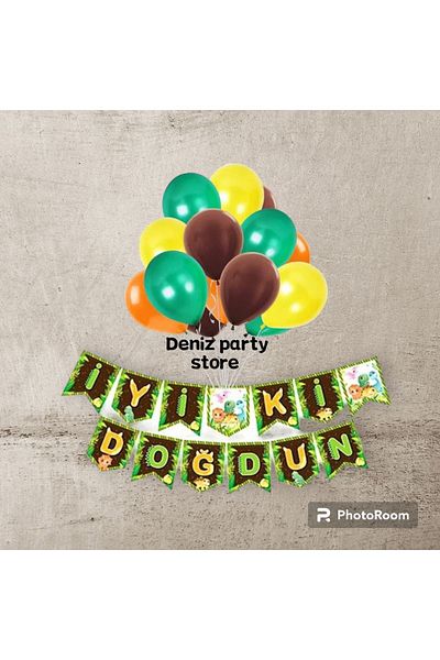 Deniz Party Store Σαλόνι με μπαλόνι με θέμα τον δεινόσαυρο