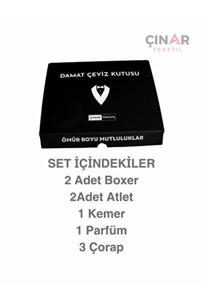 Tutku Damat Çeyiz Damat Bohçası İç Giyim Çamaşır seti (Damat Çeyizi İçin) Ekonomik Set