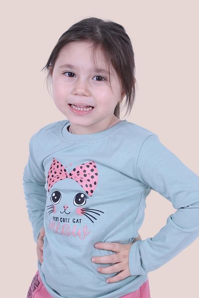 FYK COLLECTİON Hanorac de bază albastru pentru fată