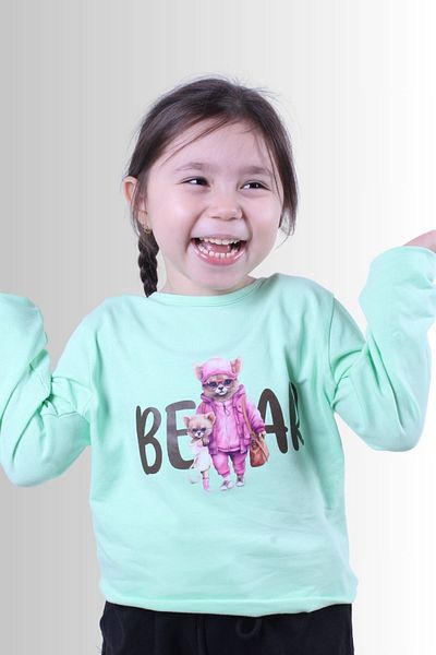 FYK COLLECTİON Комплект от 3 основни суитшърта за момичета