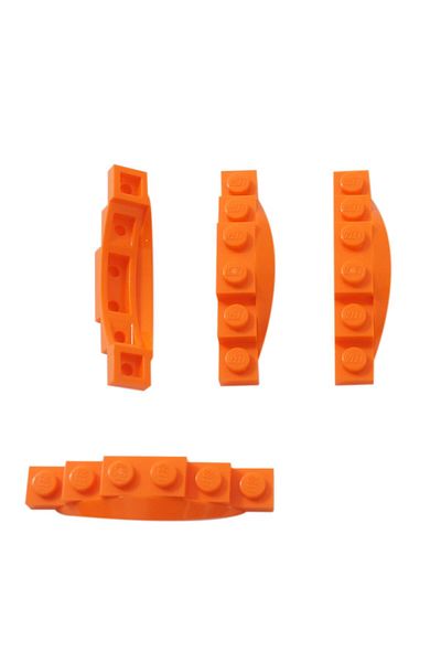 LEGO Orange Moc Mudguard - 1X6 Automobile Mudguard, 4 Pieces to Send
