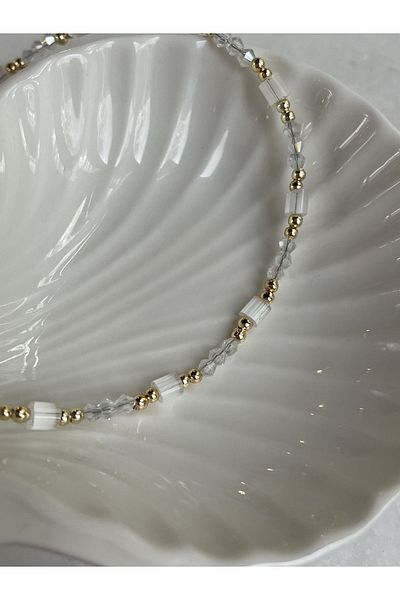 Lavian Accessories الحد الأدنى من الذهب قلادة مفصلة