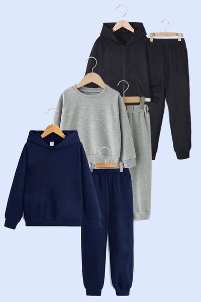 FYK COLLECTİON Unisex 3'lü Eşofman Takımı