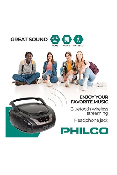 Philco PJB2120BT-BK CD/MP3/Fm/Usb/Aux Bluetooth Boombox Müzik Seti Siyah