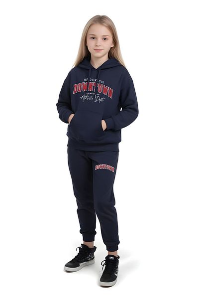 FYK COLLECTİON Σετ αθλητικής φόρμας με στάμπα για κορίτσια με κουκούλα