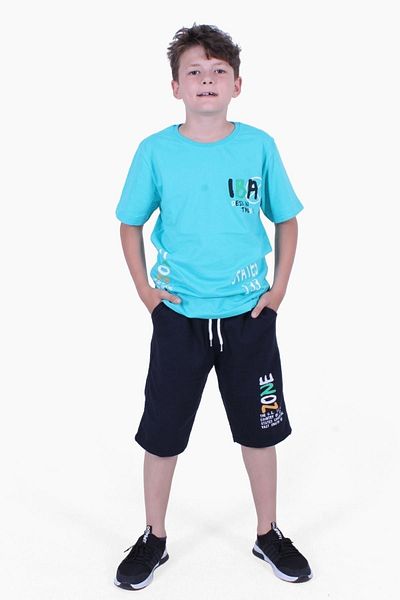FYK COLLECTİON Boy's Summer Suit - Print Detailed