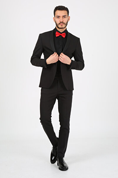 ACTUAL Μαύρο κοστούμι Groom - 4027-3 Model 01