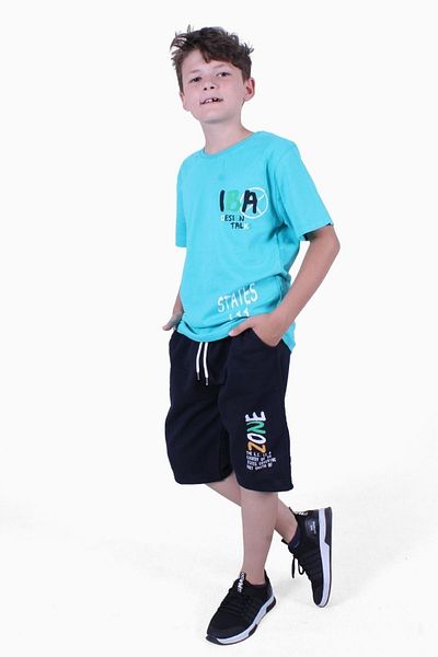 FYK COLLECTİON Boy's Summer Suit - Print Detailed