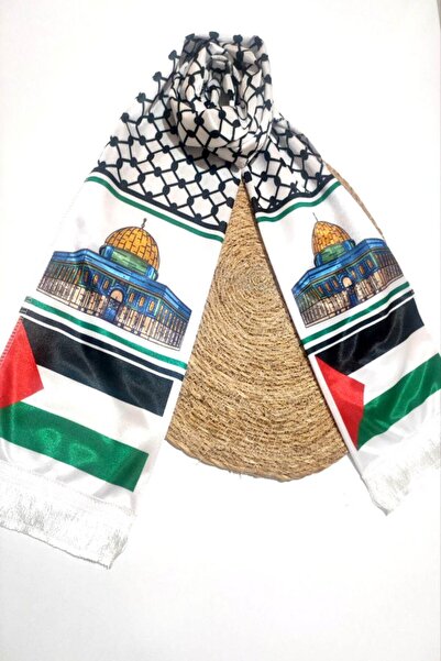 İSTANBULSTYLEMODA Ποιοτικό φουλάρι με σημαία της Παλαιστίνης, μονό μέγεθος AFL2363