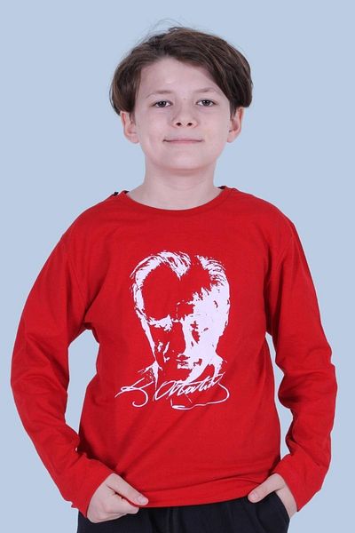 FYK COLLECTİON Differently Printed Ataturk Patterned Long Sleeve Unisex Sweatshirt