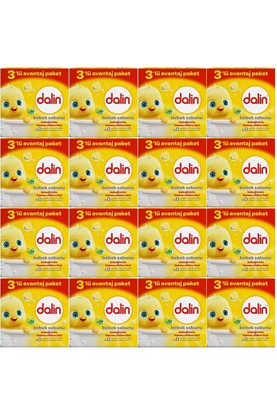 Dalin 100GR Baby Soap - Set of 48 for Sensitive Skin (16PK*3)