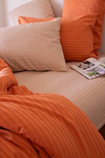 Tekstil Home مجموعة غطاء لحاف من الساتان القطني مزدوج اللون من Lux Cunda Hote...